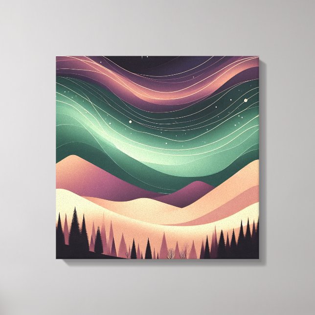 Magical Aurora Borealis Wall Art – Northern Lights (Front)