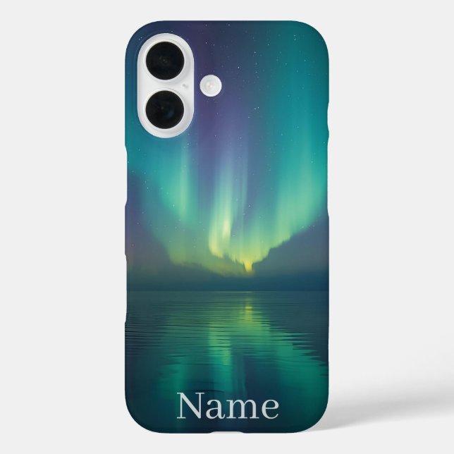 Magical Aurora Case – Custom Name Gift for Nature  (Back)