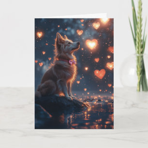 Magical Australian Kelpie Valentine's Day Card