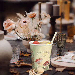 Magical Autumn Forest Fairy   Birthday Paper Cups
