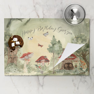 Magical Autumn Forest Fairy Birthday Placemat