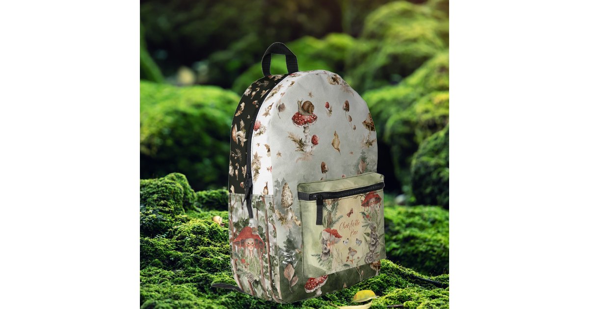 White Fairy Pattern Print Backpack main image 0