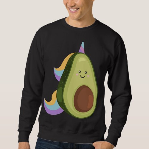 Magical Avocado Unicorn Funny Vegan Food Sweatshirt