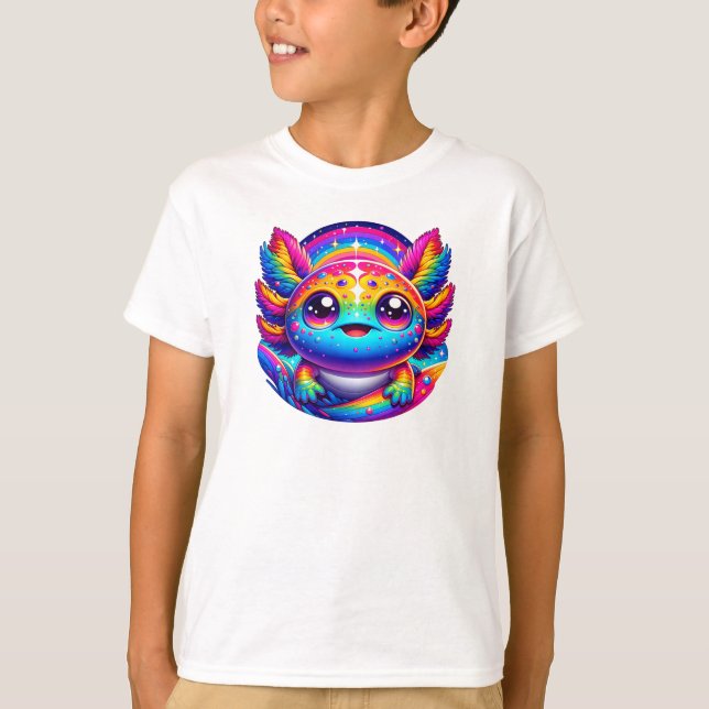 Magical Axolotl: Colorful imagination for kids  T-Shirt (Front)