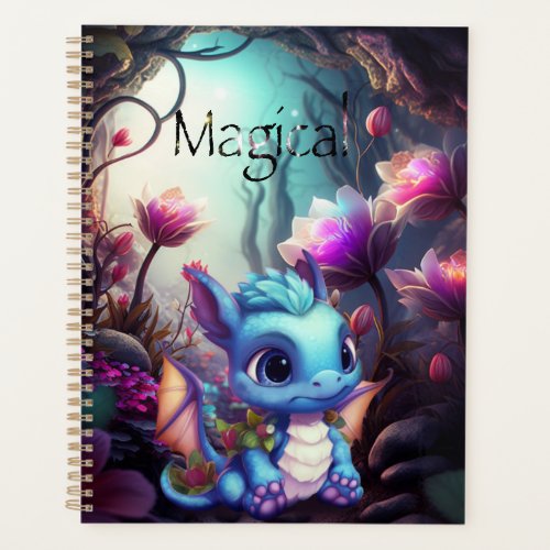 Magical Baby Blue Dragon Mystical Forest Planner