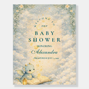 Magical Baby Dragon Story Baby Shower Foam Board