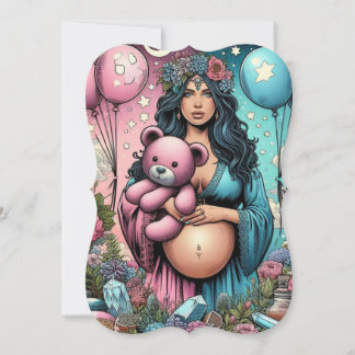 Magical Baby Shower | Gender Reveal Flat Card