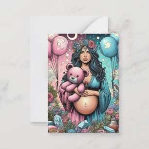 Magical Baby Shower Gender Reveal Note Card