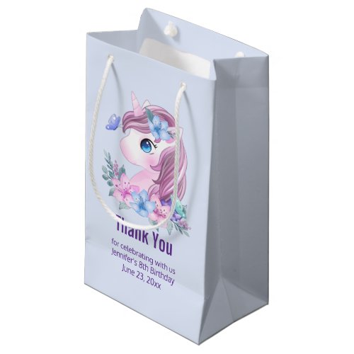 Magical Baby Unicorn with Big Eyes Thank You Small Gift Bag