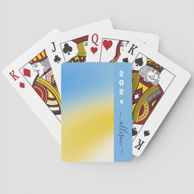 Magical background name Personalized  Poker Cards (Back)