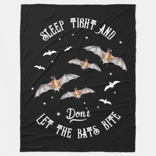 Magical Bats Gothic Halloween Vampire Fleece Blanket