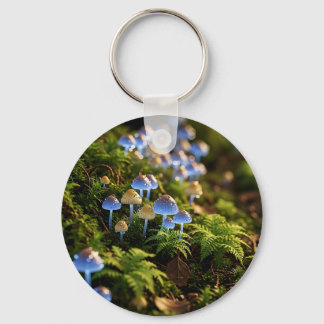 Magical Bioluminescent Fungi - Deep Forest Keychain
