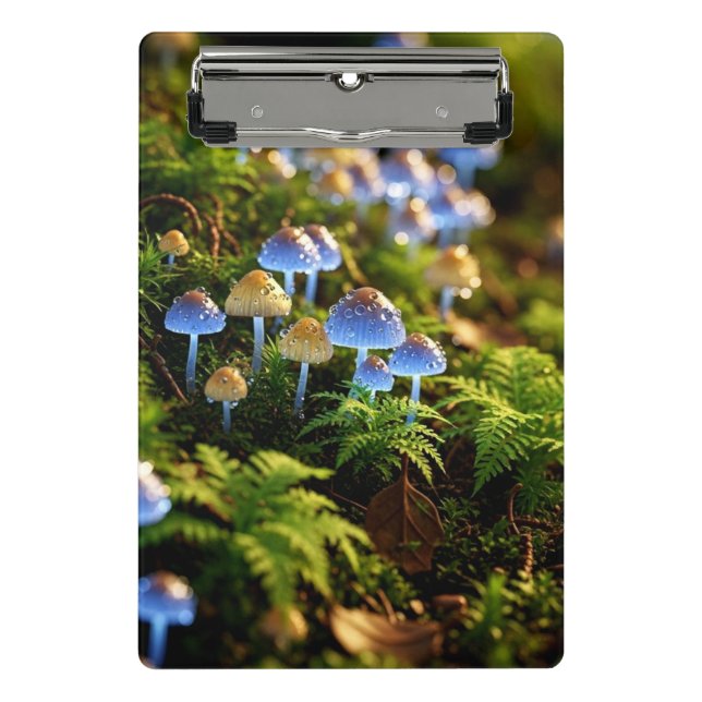 Magical Bioluminescent Fungi - Deep Forest Mini Clipboard (Front)