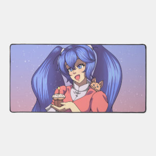 Magical Birthday Anime Girl Desk Mat