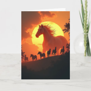 Magical Birthday Cosmic Horse Card