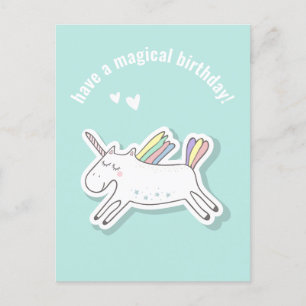 Magical Birthday - Cute Kids Unicorn Card