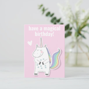 Magical Birthday - Cute Kids Unicorn Postcard