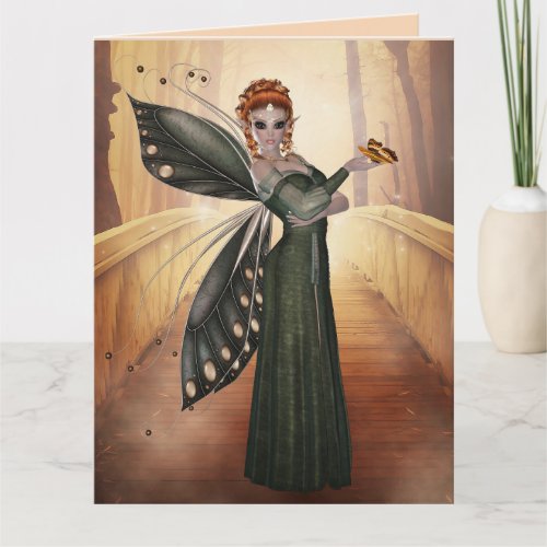 MAGICAL BIRTHDAY FAIRY FOREST GIRL Greeting Cards