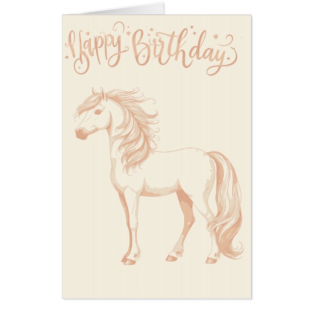 Magical Birthday Horse Card (Front)