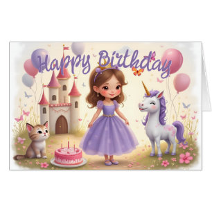 Magical Birthday in a Fairy Tale World Card