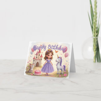 Magical Birthday in a Fairy Tale World Card
