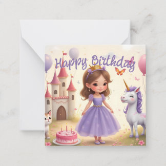 Magical Birthday in a Fairy Tale World Note Card