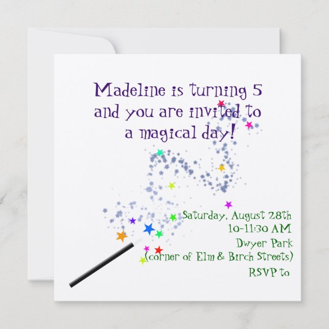 Magical Birthday Invitation 2 (Front)
