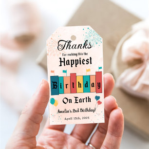 Magical Birthday Modern Girl Birthday Party Gift Tags