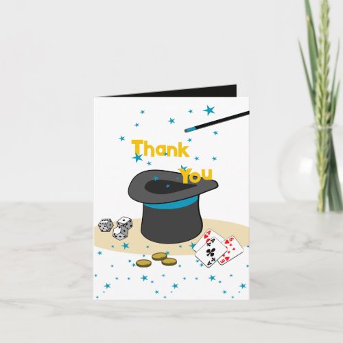 Magical Birthday Party Folded Thank You Card