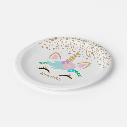 Magical Birthday Unicorn Paper Plates