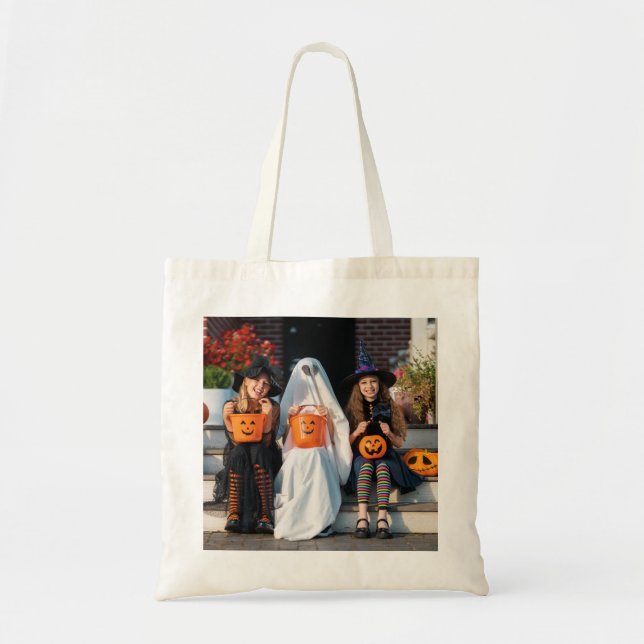 Magical Black Cat Halloween Tote Bag – (Front)