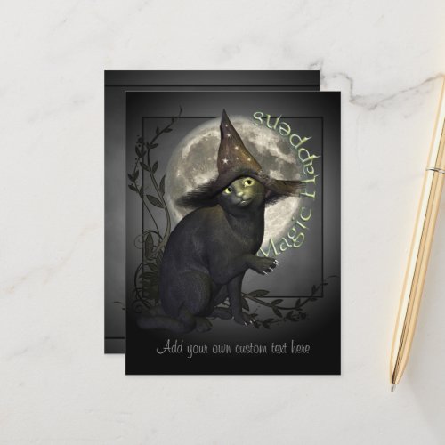 Magical Black Cat Postcard