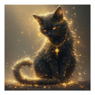 Magical Black Cat Poster