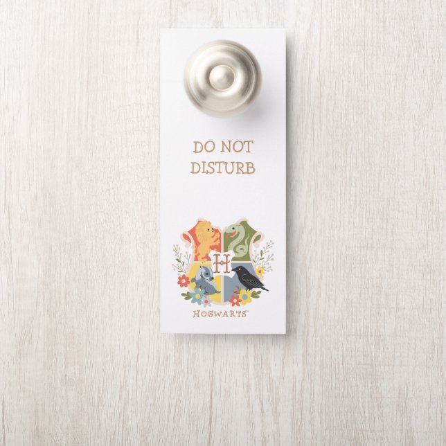 Magical Blooms HOGWARTS™ Crest Door Hanger (On Knob)