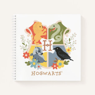 Magical Blooms HOGWARTS™ Crest Notebook