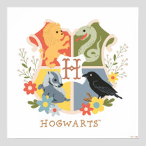 Magical Blooms HOGWARTS™ Crest Poster