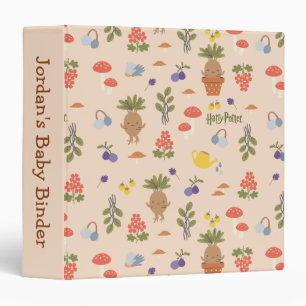 Magical Blooms Mandrake Pattern 3 Ring Binder