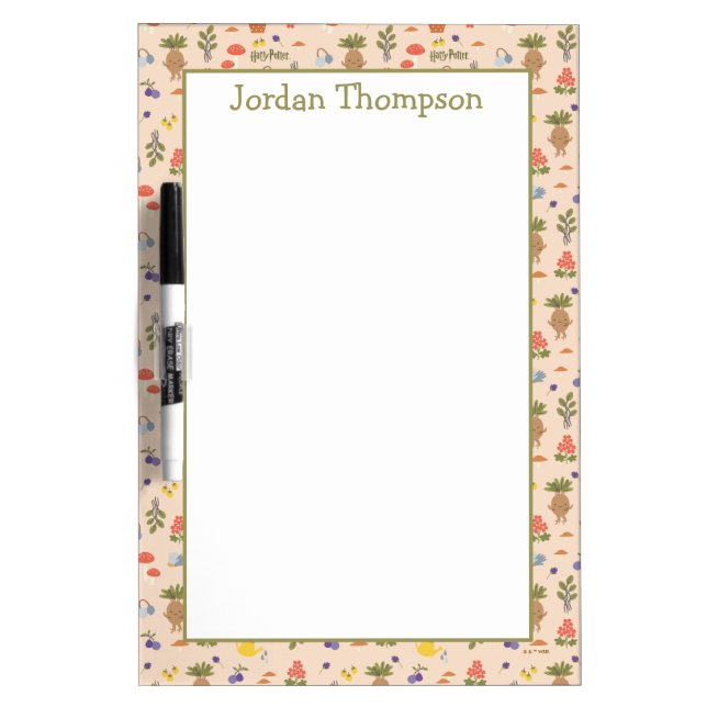 Magical Blooms Mandrake Pattern Dry Erase Board (Front)