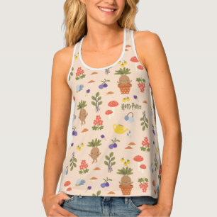 Magical Blooms Mandrake Pattern Tank Top