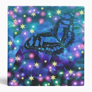 Magical Blue Butterfly 3 Ring Binder