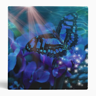Magical Blue Butterfly 3 Ring Binder