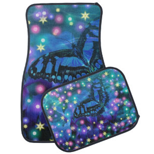 Magical Blue Butterfly Car Floor Mat