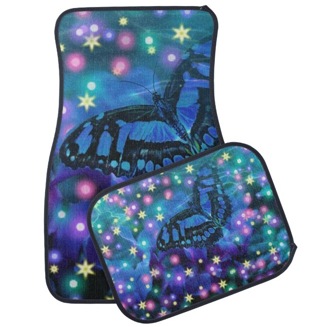 Magical Blue Butterfly Car Floor Mat (Set)