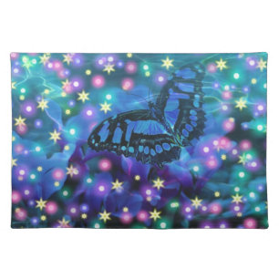 Magical Blue Butterfly Cloth Placemat