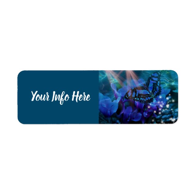 Magical Blue Butterfly Label (Front)