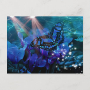 Magical Blue Butterfly Postcard