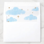 Magical Blue Cloud and twinkling Gold Stars Envelope Liner (In Envelope)
