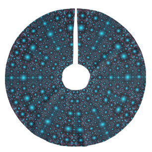 Magical Blue Glow Mandala Brushed Polyester Tree Skirt