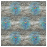 Magical Blue Plumage Fashion Owl Fabric