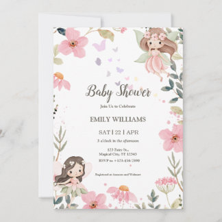 Magical Boho Fairy Baby Shower Invitatio Invitation